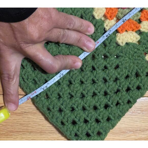 Crochet Granny Square Patchwork Cardigan Handmade Boho Sweater Women’s - Picture 9 of 11